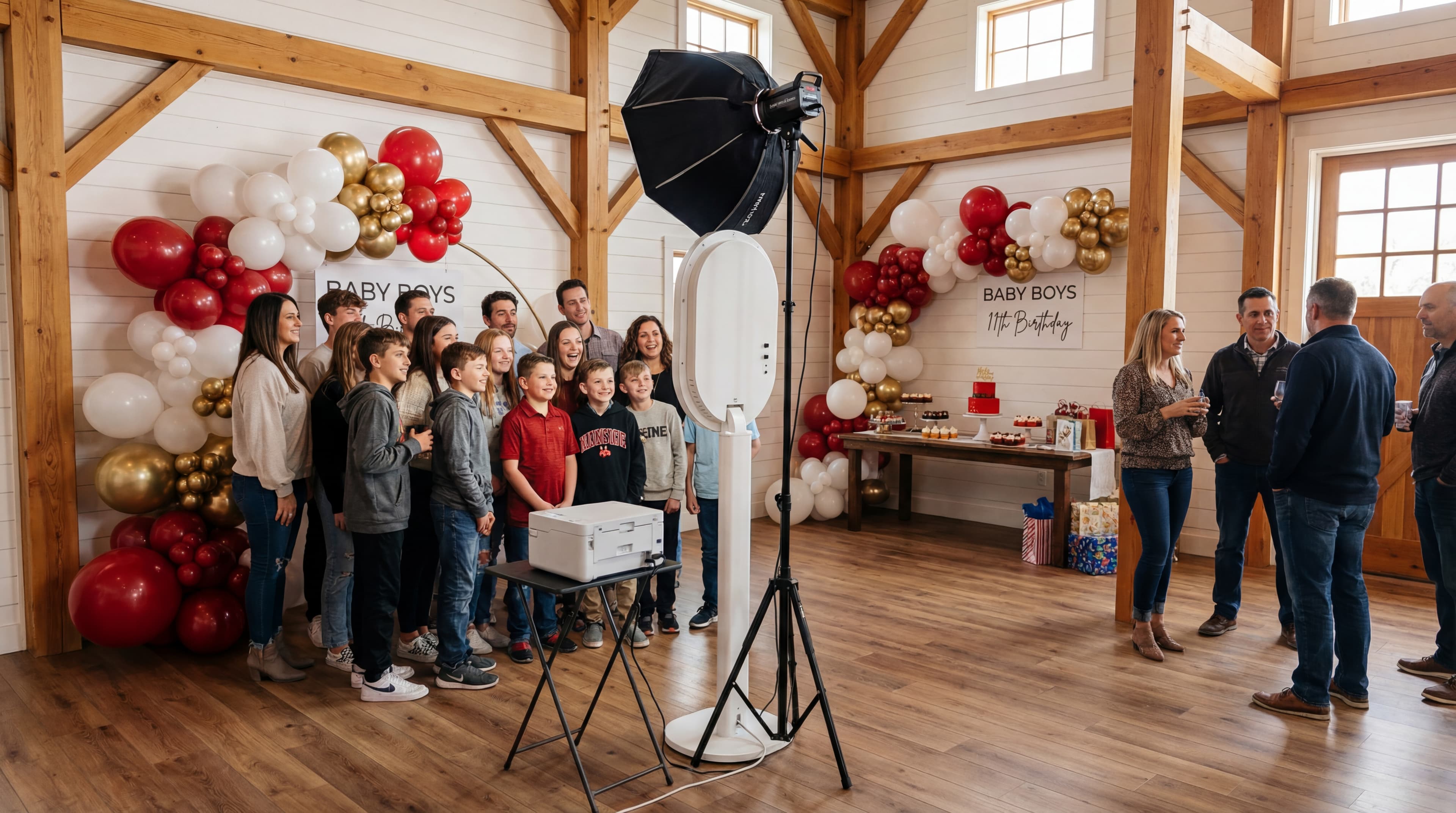 Birthday celebration photo booth