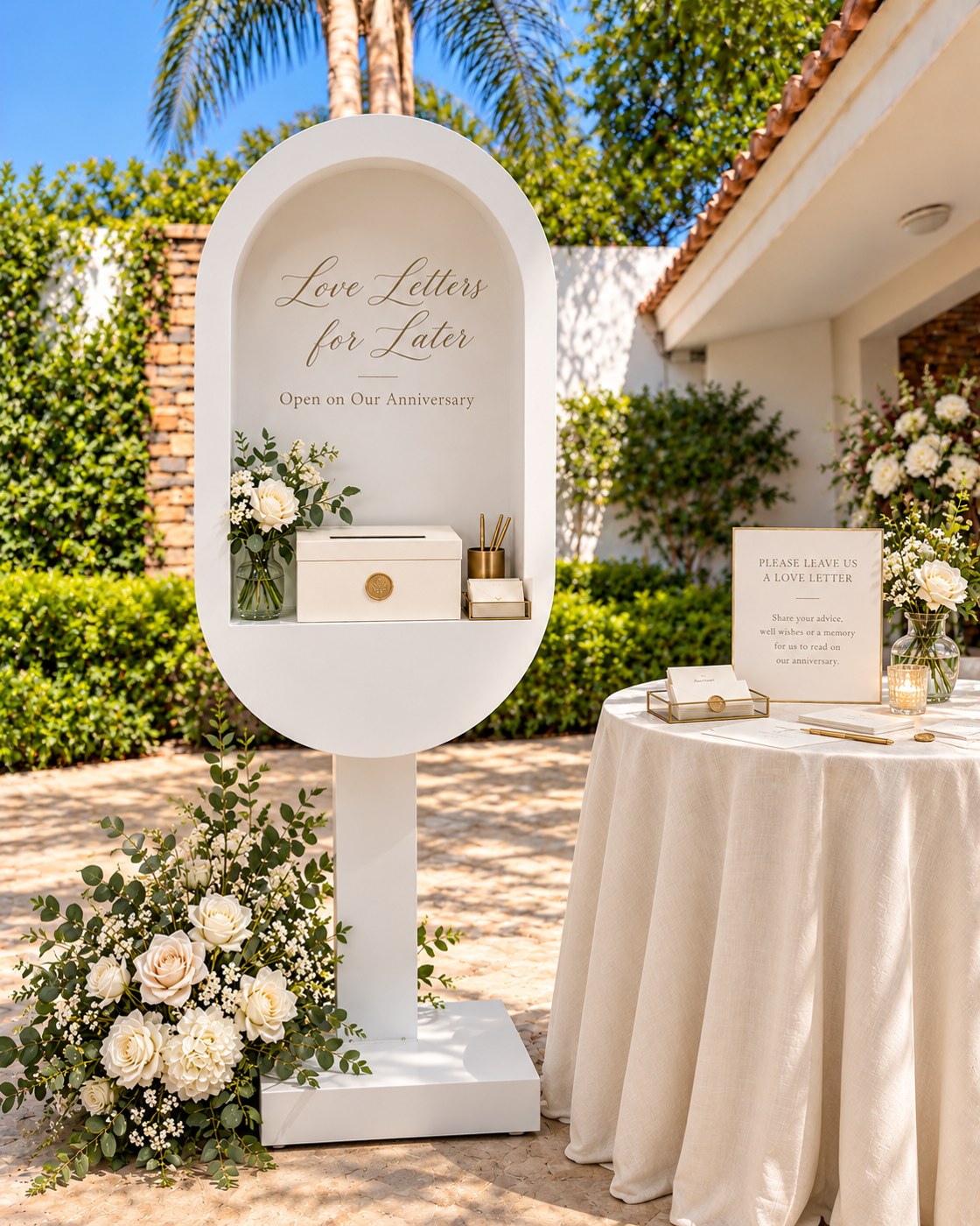 Love Letters station set up outdoors at a La Vida event